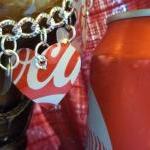 Recycled Coca Cola Can Red Heart Charm Bracelet